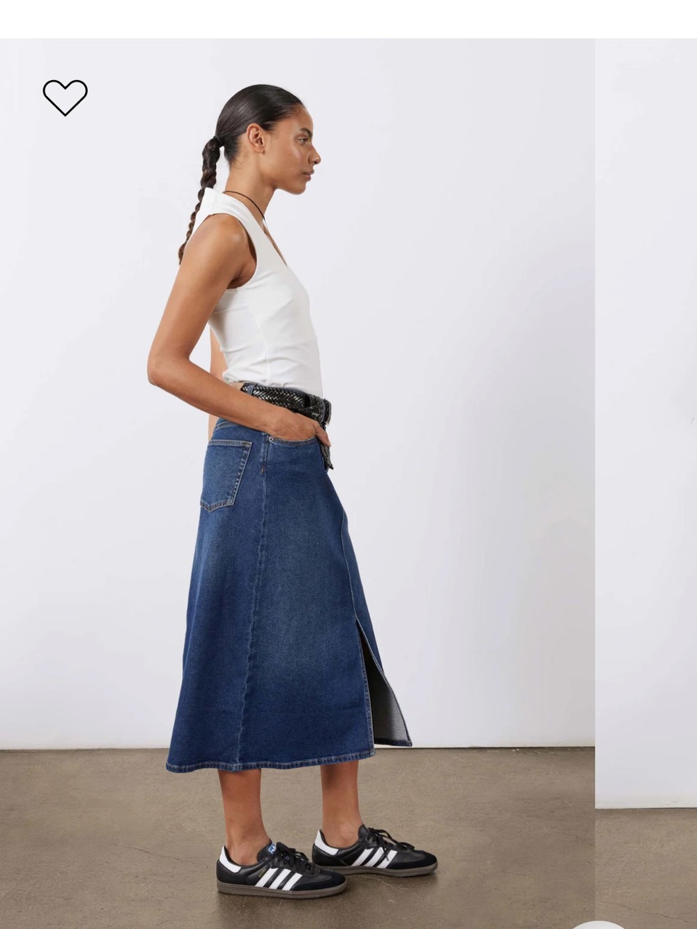 Ruti THE ICONIC DENIM MIDI SKIRT Size 8 - Picture 3 of 10